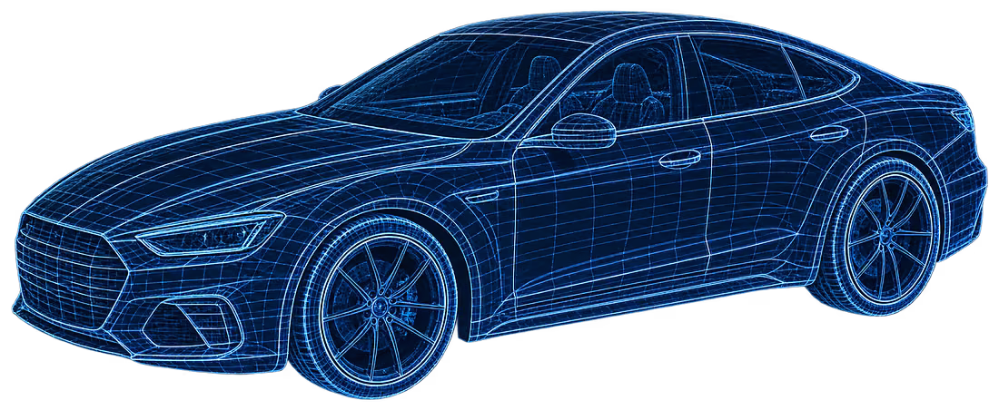 Esquema de un coche con los puntos que revisamos.
